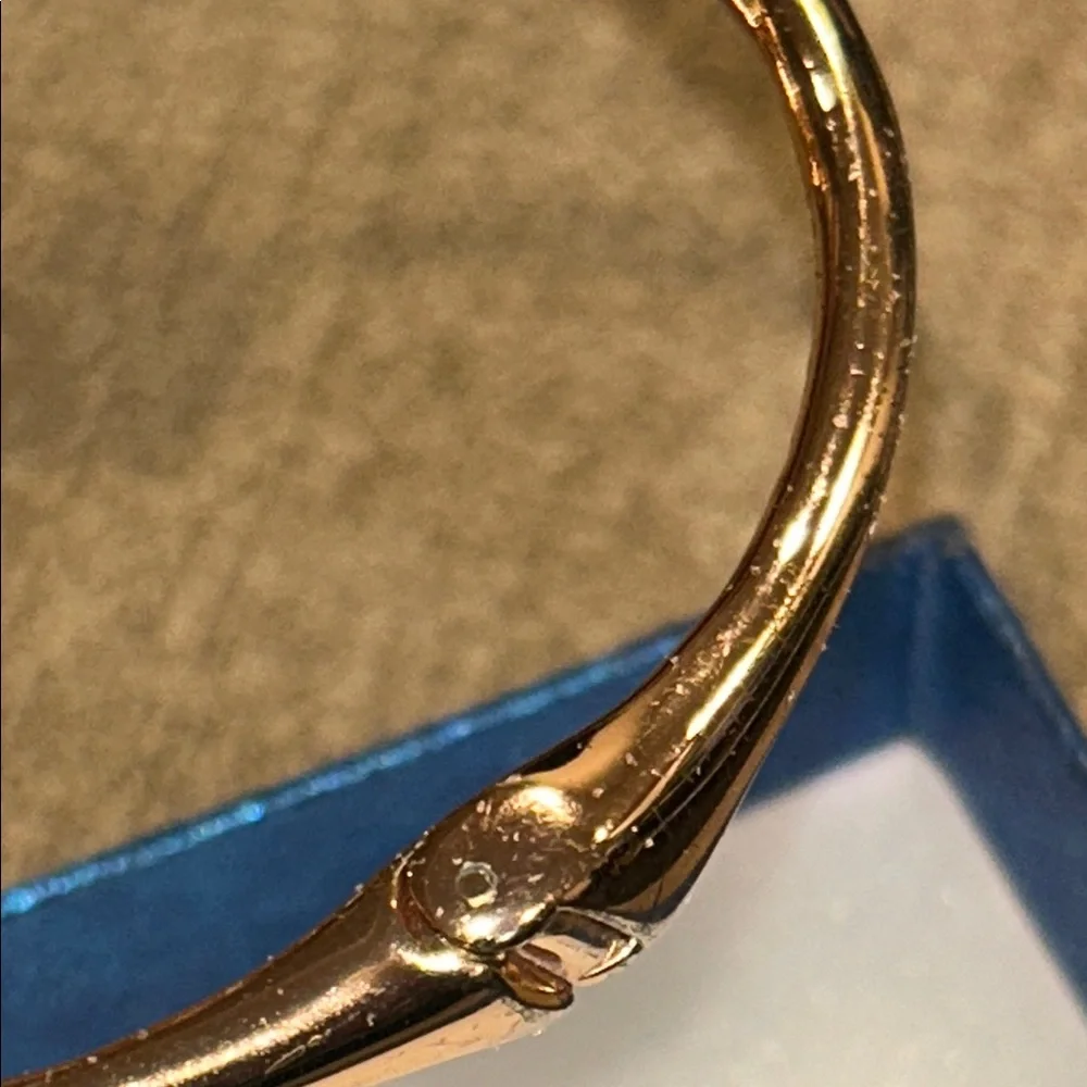 Kate Spade Golden Girl Rose Gold Hinged Open Cuff Bracelet - Picture 6 of 9